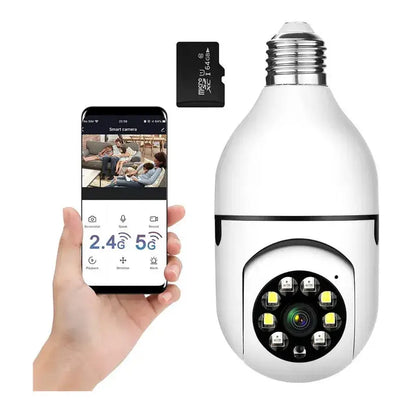 Camara Tipo Bombillo Wifi Robotica 360 Grados FULL HD Vision Nocturna original