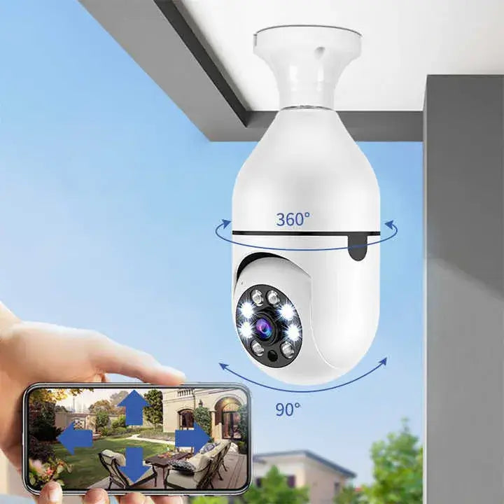 Camara Tipo Bombillo Wifi Robotica 360 Grados FULL HD Vision Nocturna original